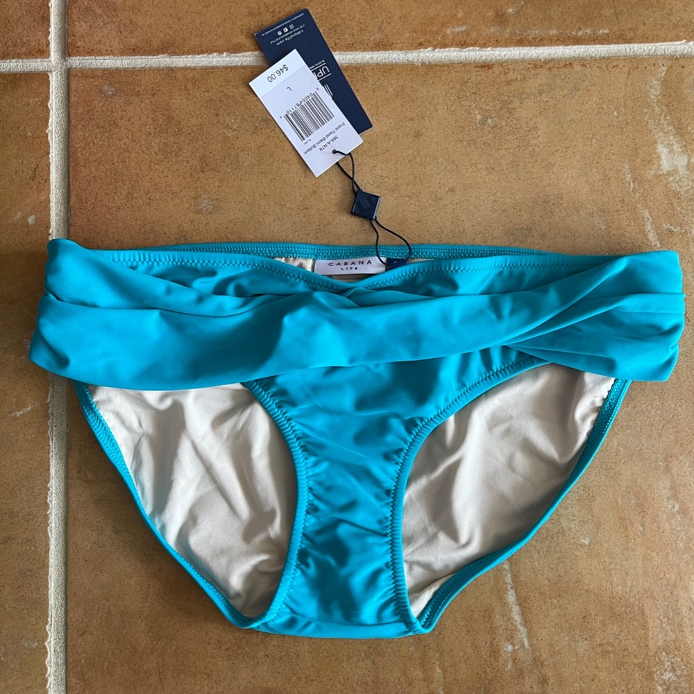 NWT Cabana Life Bikini Bottom Size L